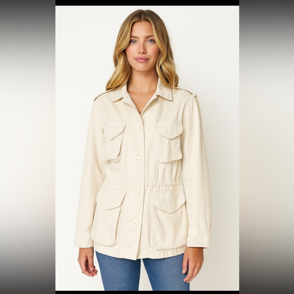 Rag & Bone Womens Size XSmall Cream Color Utility Field Jacket